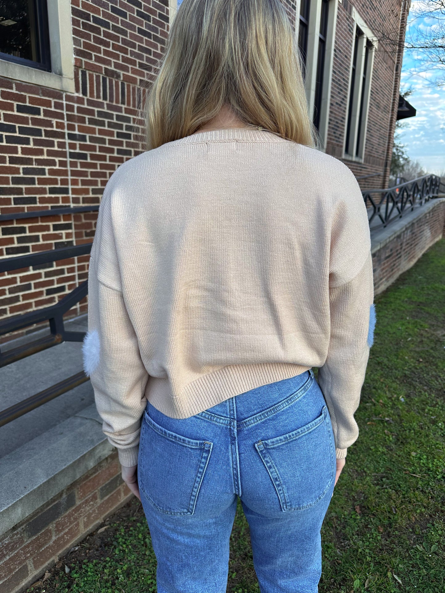 Heart of Fuzz Knit Crewneck Sweater